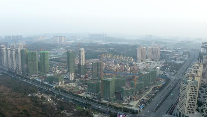 4k航拍城市建筑