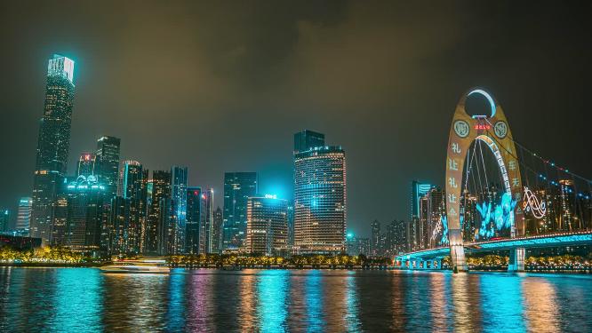 8k延时广州夜景猎德大桥