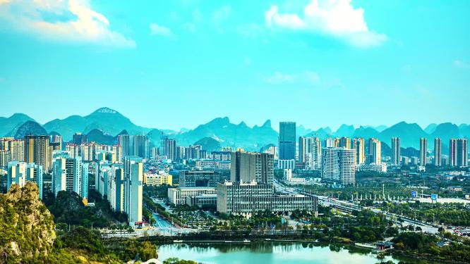 4k延时广西桂林新城区