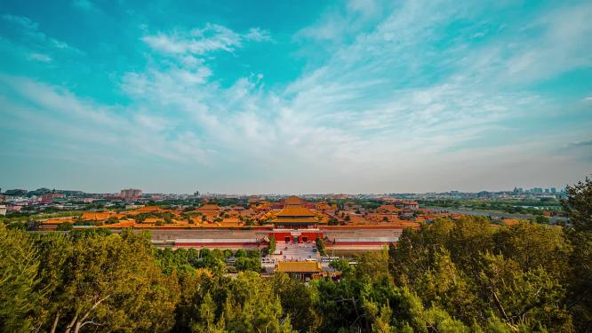 8k延时北京晴空故宫博物馆