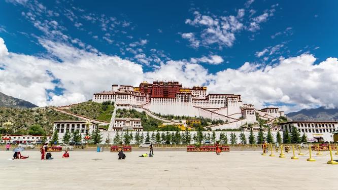 8k延时西藏拉萨布达拉宫全景