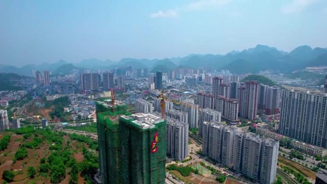 4k航拍贵州黔西南贞丰县全景