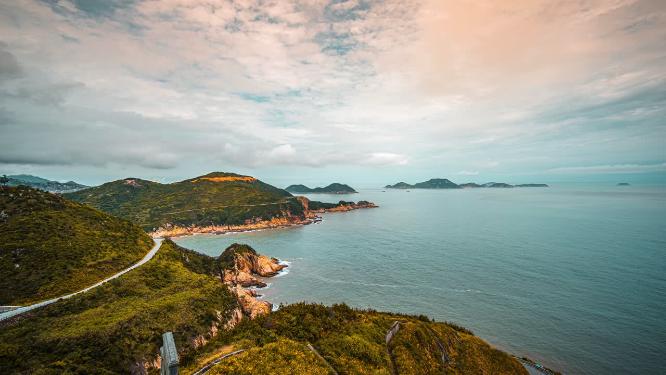 延时浙江温岭石塘对戒观景码头