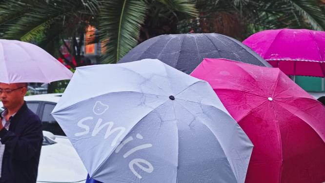 4k雨中打伞