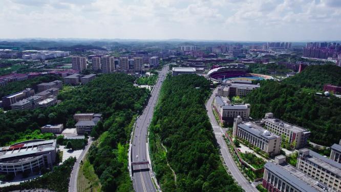 4k航拍贵州大学城财经大学