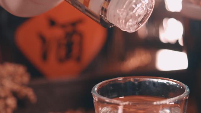 4k实拍升格白酒液体素材