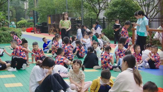 4k实拍幼儿园小朋友