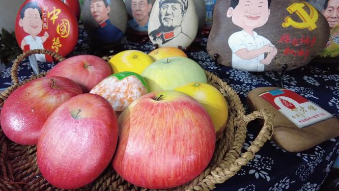 郴州长卷非遗文化街永兴石头画作品展示