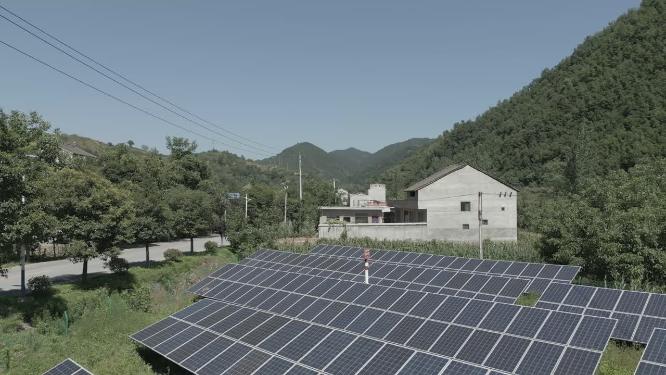 4K新能源光伏太阳能板发电农村光伏板