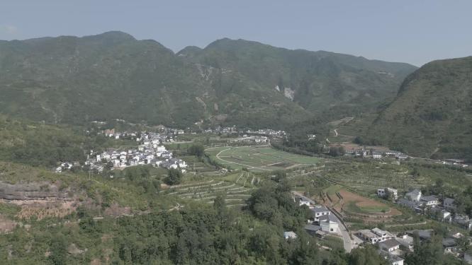 4K商洛景区新农村美丽乡村振兴风光航拍