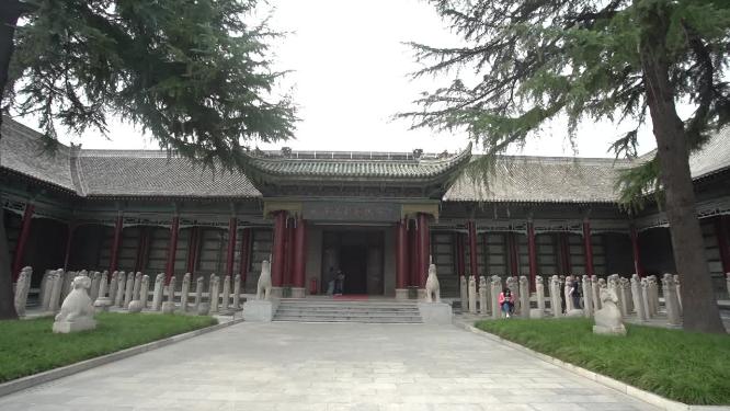 西安碑林博物馆内部环境古建筑