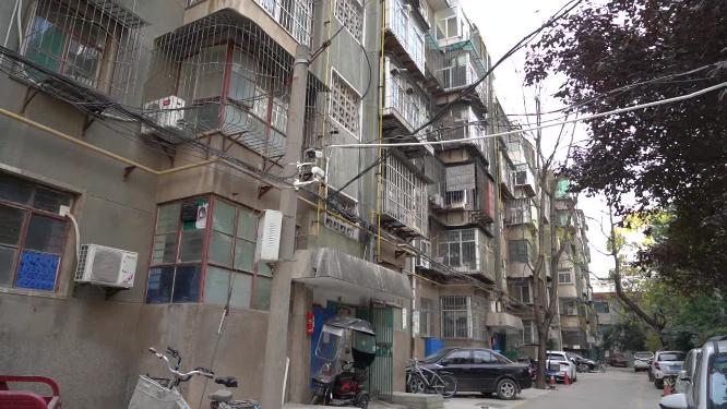 老旧住宅小区改造阳光下空镜头合集