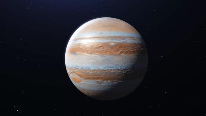 4K超清太阳系八大行星木星自转AE工程