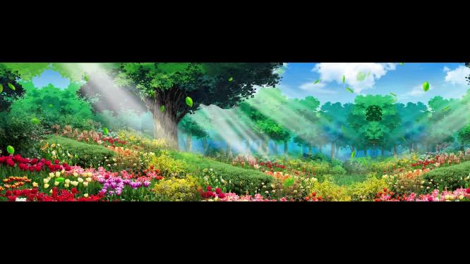森林落叶大屏背景