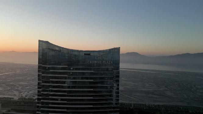 厦门杏林湾平流雾城市日出风光