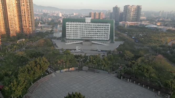 厦门杏林湾平流雾城市日出风光