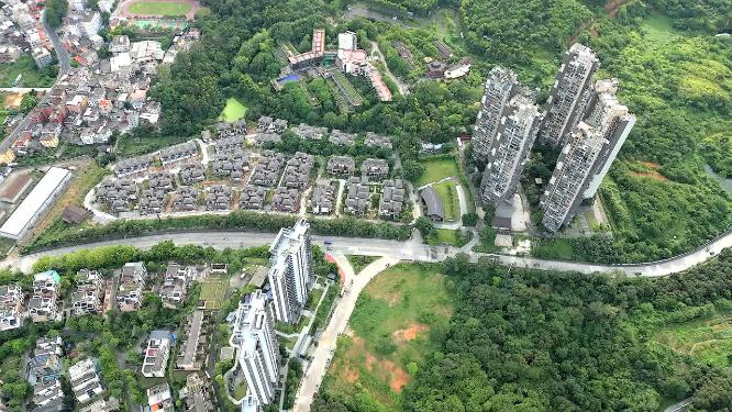 厦门汀溪西溪和居住区航拍4k