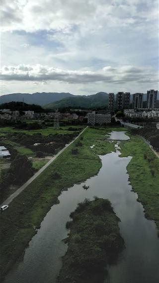 厦门汀溪西溪和居住区航拍4k