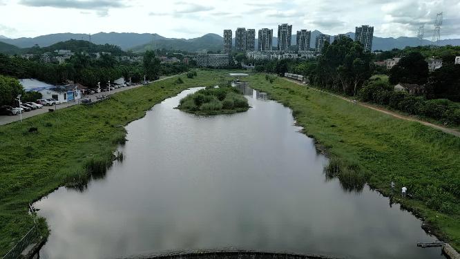 厦门汀溪西溪和居住区航拍4k