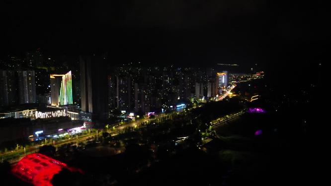 重庆云阳城市夜景风光航拍