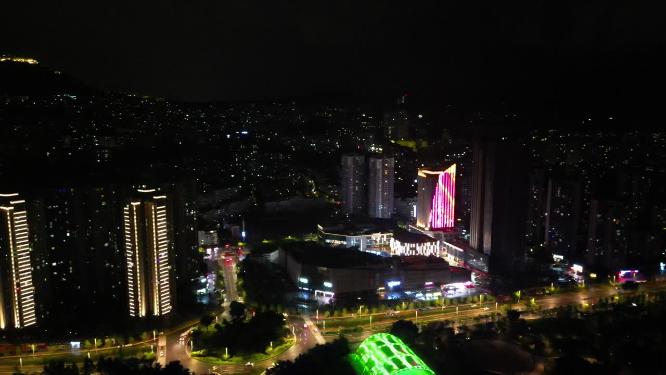 重庆云阳城市夜景风光航拍
