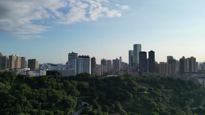 重庆渝中区城市建筑风光美景航拍