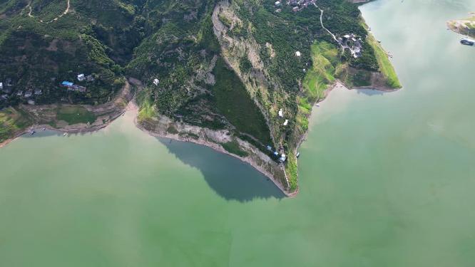 重庆奉节县山水自然风光航拍