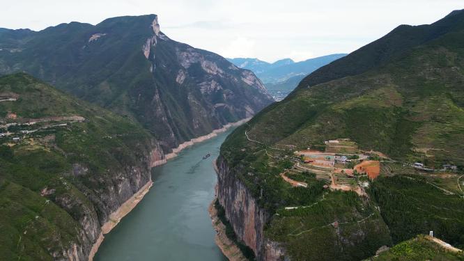 重庆奉节夔门长江旅游景点自然风光航拍合集