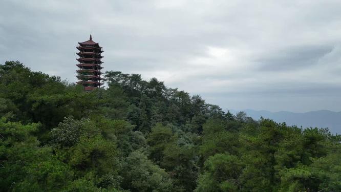 【合集】重庆北碚缙云山观景塔自然风光航拍