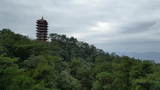 【合集】重庆北碚缙云山观景塔自然风光航拍