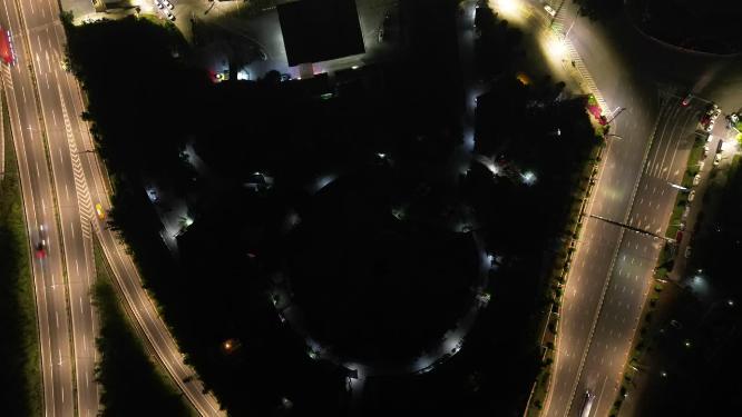 4K重庆北碚高速路夜景车流航拍延时