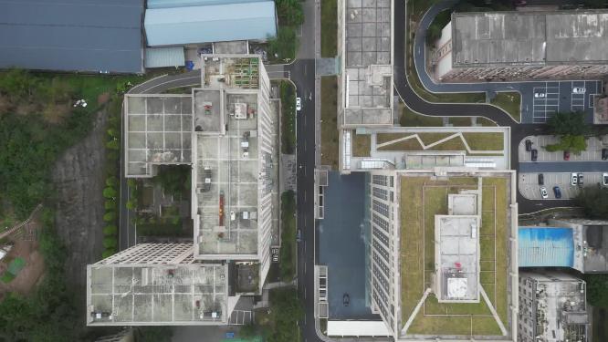 重庆北碚西南大学教学楼俯视航拍