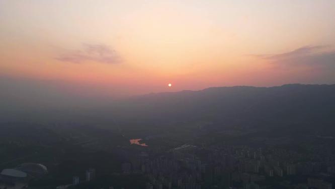 4K唯美夕阳日落西山延时