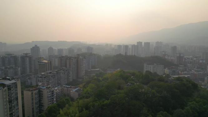 4K航拍-雾都重庆-北碚建筑城市风光