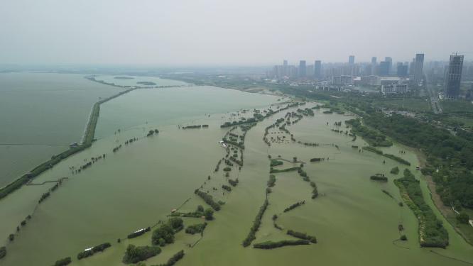 航拍安徽合肥巢湖旅游风景区