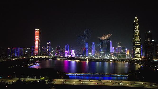 深圳人才日无人机表演秀