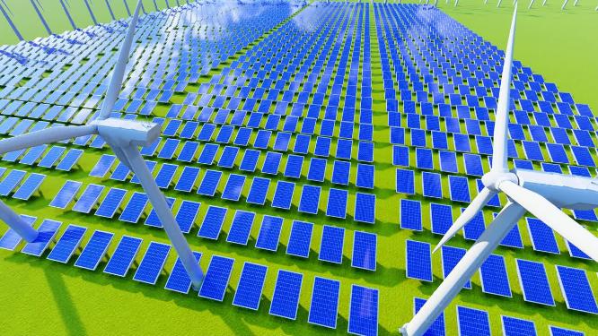 4K绿色新能源太阳能发电