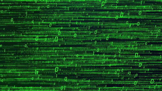 二进制数字串信息流滚动