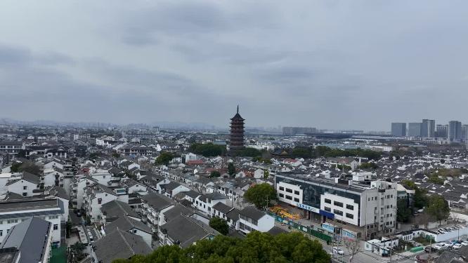 航拍苏州报恩寺