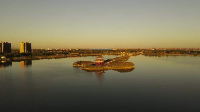 内蒙南湖湖心岛