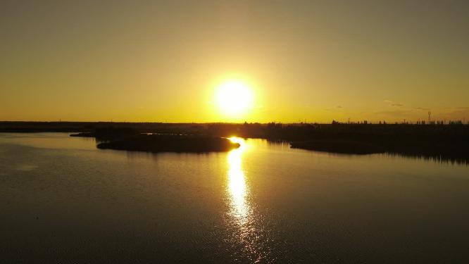 内蒙古南湖夕阳