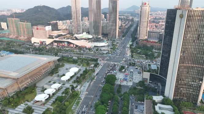 广东省东莞市城市风光航拍