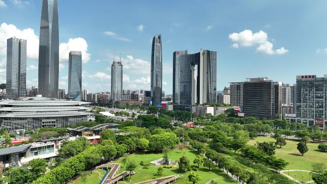 广东省东莞市城市风光航拍