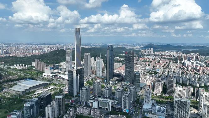广东省东莞市城市风光航拍