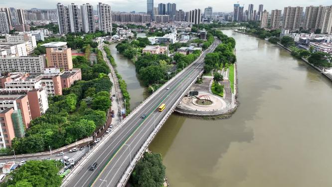 广东省东莞市城市风光航拍