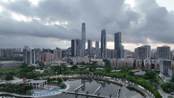 广东省东莞市城市风光航拍