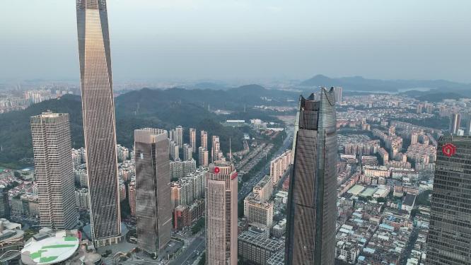 广东省东莞市城市风光航拍