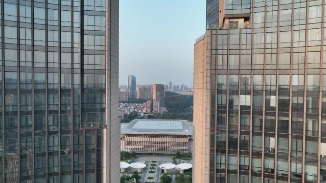广东省东莞市城市风光航拍
