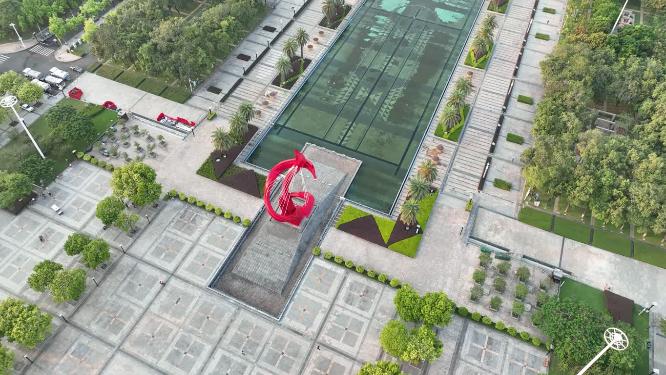 广东省东莞市城市风光航拍