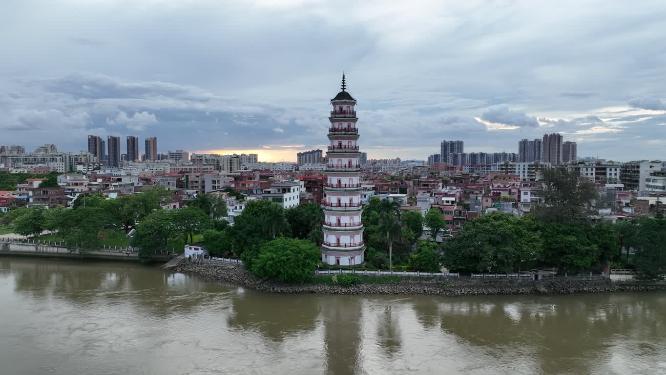 广东省东莞市金鳌洲塔航拍